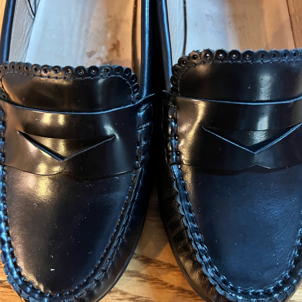 Black Leather penny Loafers